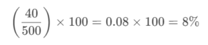 X is What Percent of Y example