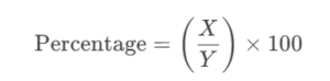 What is X% of Y formula